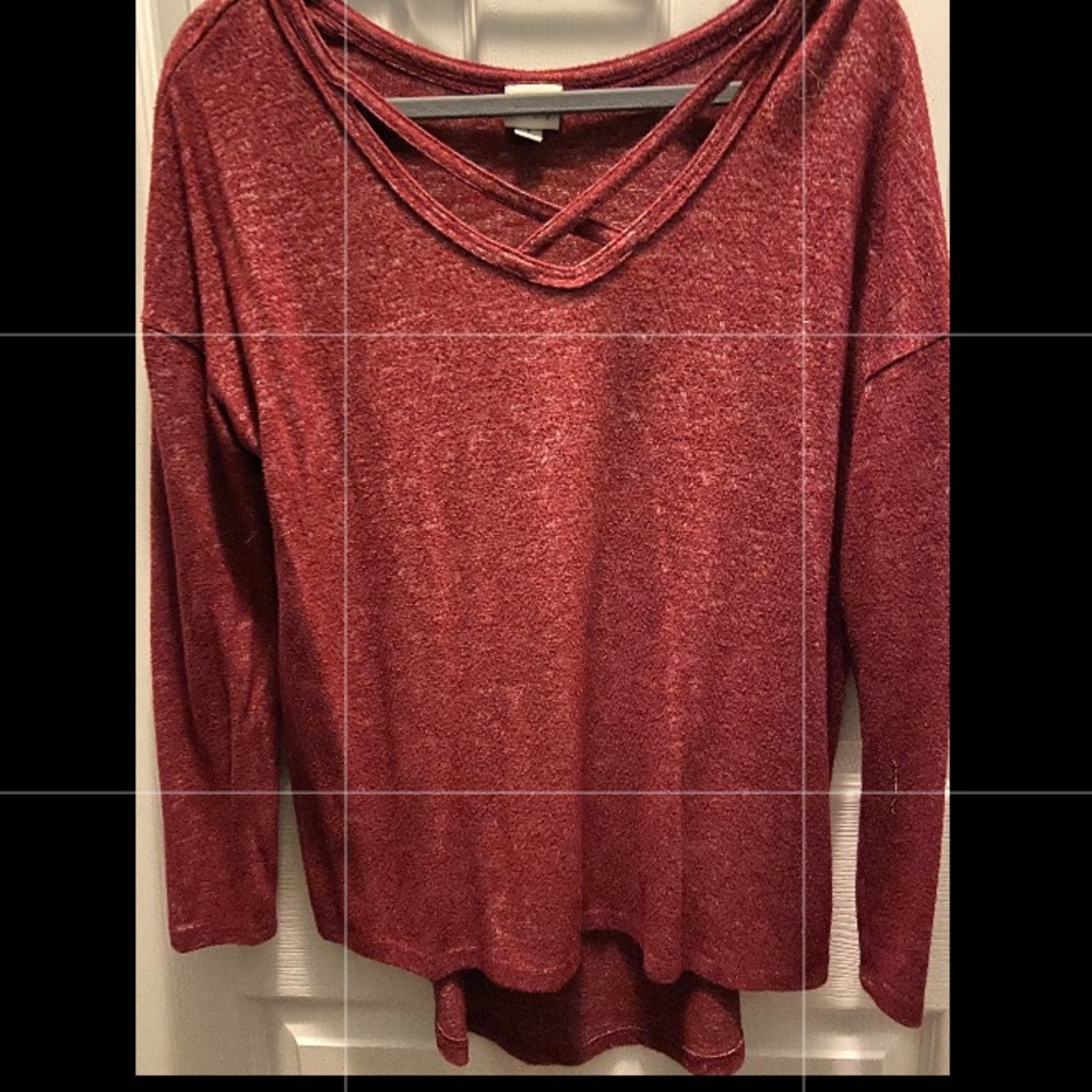 Red Size Small Long Sleeve Sweater